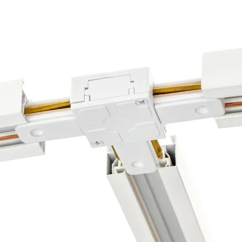 Коннектор трековый для соединения шинопровода Т-образн. жесткий ARTLINE пластик/медь бел. Ritter 59747 0 фото 6