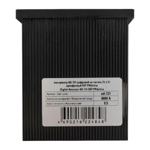 Амперметр цифровой AD-721 1ф на панель 72х72 EKF ad-721 фото 6