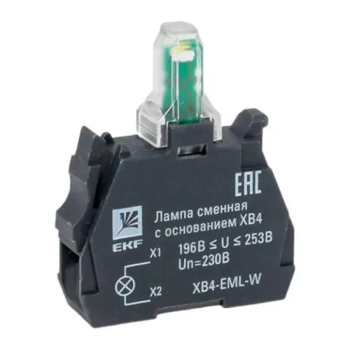 Лампа сменная с основанием XB4 бел. 230В PROxima EKF XB4-EML-W
