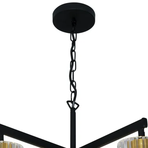 Светильник "Эсми" 251 (плафон 0015) НСБ 01-5х60-138 Е27 (ИМ) подвесной черн. зол. Элетех 1005405249 фото 4