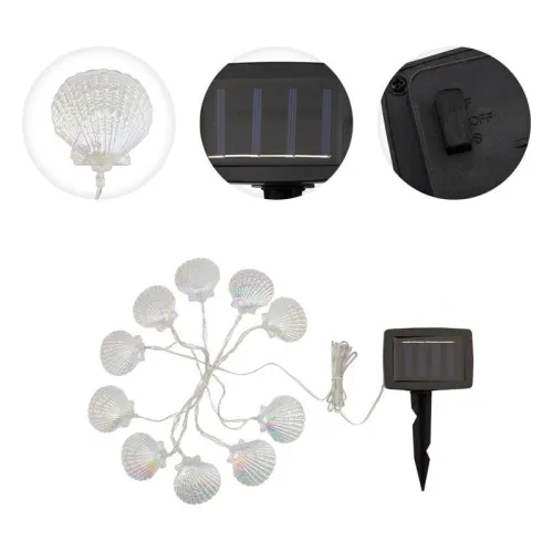 Светильник светодиодный садовый "Каскад Хранитель жемчужины" 4м LED холод. бел. 3Вт IP65 с выносной солнечн. панелью 2м; аккум. Lamper 602-267 фото 3