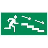Знак "ПО ЛЕСТНИЦЕ ВНИЗ ВПРАВО" 180х90мм для аварийно-эвакуационного светильника Compact VARTON V5-EM04-60.004.037