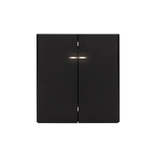 Выключатель 2-кл. СП STRONG MIELE 10А с подсветкой антрацит Kranz KR-78-0714-5