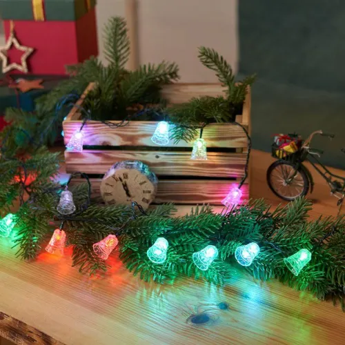 Гирлянда светодиодная "Колокольчики" 2.8м 20LED мультиколор RGB 2Вт IP20 с контроллером Neon-Night 303-062 фото 5