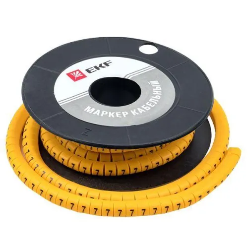 Маркер каб. 4.0кв.мм "7" (ЕС-2) (уп.500шт) EKF plc-KM-4-7 фото 4