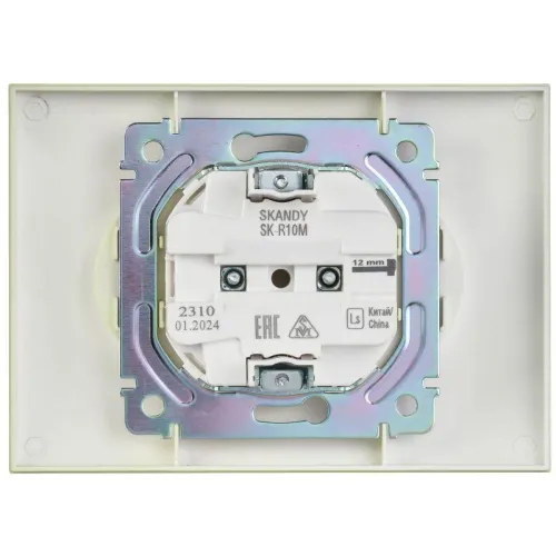 Розетка 2-м SKANDY 10А без заземл. без защ. шторок в сборе SK-R10G мятный IEK SK-R20-10-K06-F фото 5