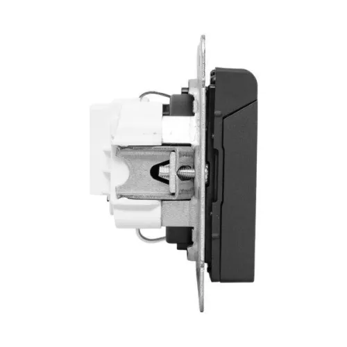 Розетка СП Эпика 16А IP44 с заземл. защ. шторки с крышкой механизм черн. EKF UP1-SOB-111-44 фото 11