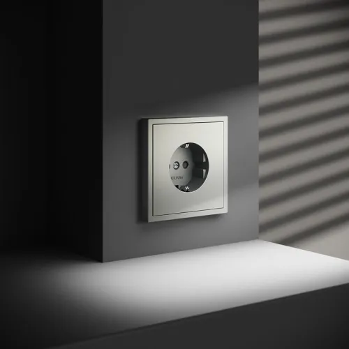 Розетка 1-м СП S70 16А с заземл. защ. шторки механизм сталь Voltum VLS040205 фото 4