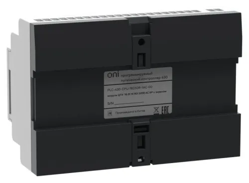 Модуль ЦПУ ПЛК 430 16 DI 10 RO 220В AC с Ethernet портом с экраном ONI PLC-430-CPU-16D10R-1AC-00 фото 8