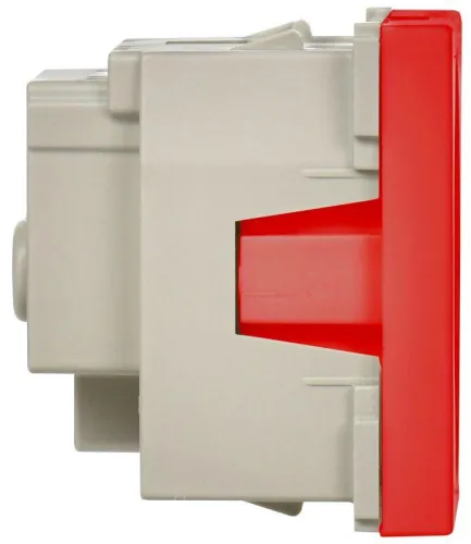 Розетка 1-м 2мод. РКС-20-32-П-К 45х45 с заземл. красн. PRIMER IEK CKK-40D-RSZK2-K04-K фото 5