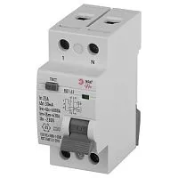 Выключатель дифференциального тока (УЗО) 2п 25А 30мА тип А электромех. ВД1-63 PRO VD2EM25A30 ЭРА Б0061762