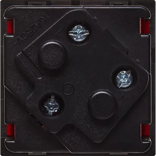 Розетка 2мод. 16А 250В 45град. с заземл. без защ. шторок винт. зажимы красн. ИЭК Leg 4525051 фото 2