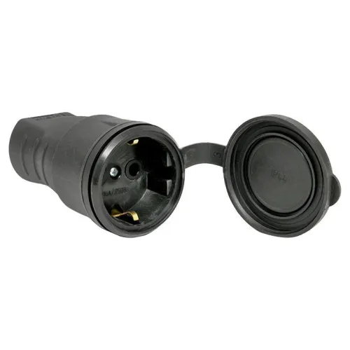 Розетка переносная 16А IP44 230В 2P+PE с защ. крышкой каучук Basic EKF RPS-012-16-230-44 фото 5