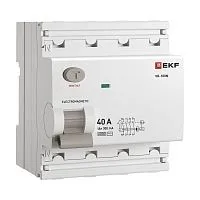 Выключатель дифференциального тока 4п 40А 300мА тип AC 6кА ВД-100N электромех. PROxima EKF E1046M40300
