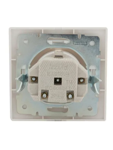 Розетка 1-м СП Mira 16А IP20 с заземл. защ. шторки с бел. вставкой керамика бел. LEZARD 701-0202-124 фото 4