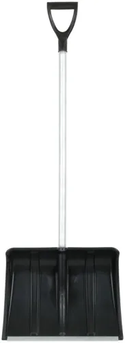 Лопата для уборки снега "Снеговик" 500х375х1355мм алюм. черенок; пластик. 68104