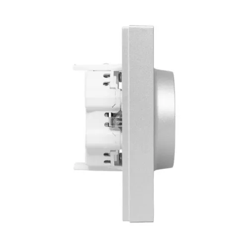 Розетка 2-м СП Эпика 16А с заземл. без защ. шторок с рамкой механизм алюм. EKF UP1-SOA-210 фото 3