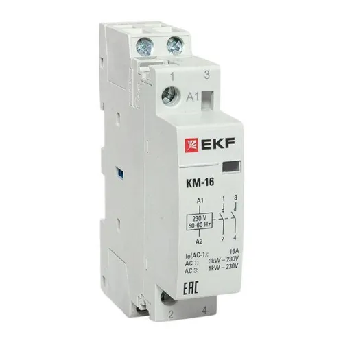 Контактор модульный КМ 16А 2NО (1 мод.) EKF km-1-16-20