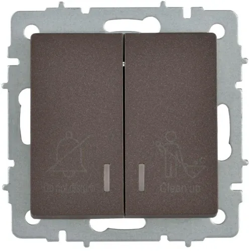 Выключатель 2-кл. BRITE 10А ВС10-2-9-БрТБ для отелей с индик. механизм бронза IEK BR-V20-2-10-K45 фото 6