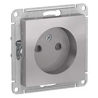 Розетка 1-м СП AtlasDesign 16А IP20 без заземл. защ. шторки механизм алюм. SE ATN000349