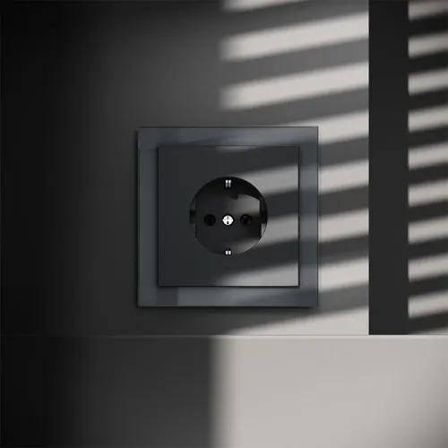 Розетка 1-м СП S70 16А с заземл. механизм графит Voltum VLS040107 фото 3