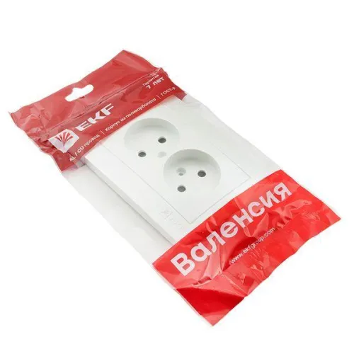 Панель лицевая Валенсия для 2-м розетки 10А без заземл. защ. шторки жемчуж. PROxima EKF ESR10-L-102-50 фото 6