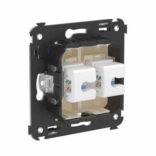 Розетка телефонная 2-м СП Avanti "Ванильная дымка" RJ12 без шторок механизм DKC 4405614 фото 2