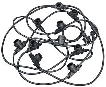 Гирлянда белт-лайт 10м 20 патронов E27 без ламп IP65 шнур черн. 2м 230В транзит IEK LGDU601-0-020-10-B-S-65