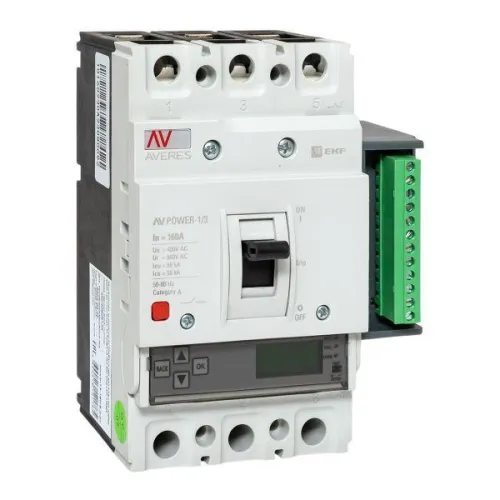 Выключатель автоматический 3п 160А 50кА AV POWER-1/3 ETU6.2 AVERES EKF mccb-13-160-6.2-av