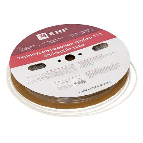 Трубка термоусадочная ТУТ 4/2 прозр. (уп.100м) PROxima EKF tut-4-tr фото 5