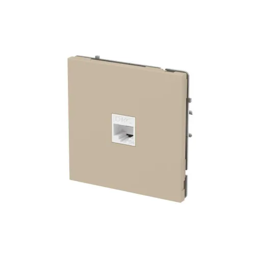 Розетка компьютерная 1-м KANT RJ45 кат.5E без шторки ванильн. марципан DKC 7015663 фото 3