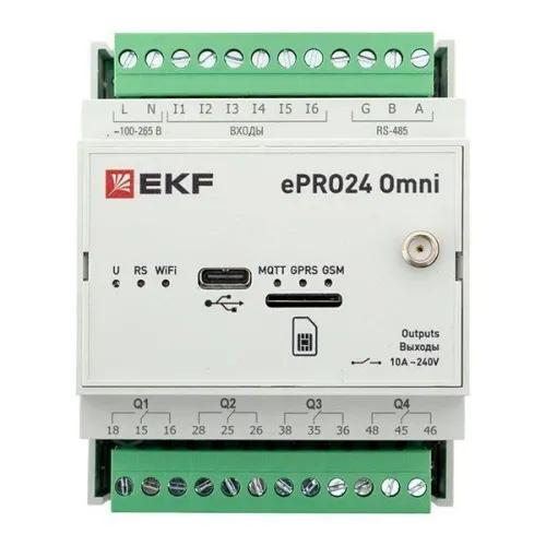 Контроллер удаленного управления 6вх./4вых. Wi-Fi GSM 230 В ePRO24 Omni EKF ePRO24-6-4-WG-OMNI фото 17