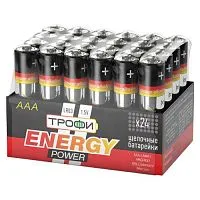 Элемент питания алкалиновый AAA/LR03 LR03-24 bulk ENERGY POWER Alkaline (уп.24шт) Трофи Б0035375