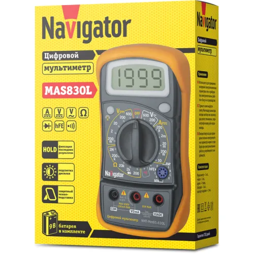 Мультиметр 82 428 NMT-Mm01-830L (830L) Navigator 82428 фото 2