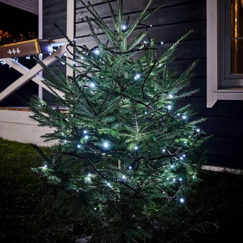 Гирлянда светодиодная "Твинкл Лайт" 10м 100LED бел. 10Вт 220В IP65 с контроллером 8 режимов провод ПВХ черн. Neon-Night 303-135 фото 10