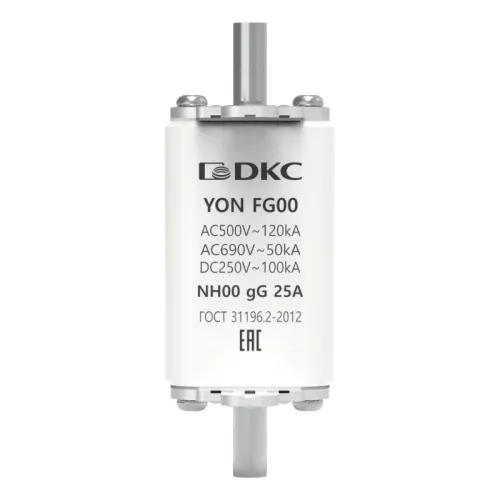 Предохранитель YON ножевого типа FG00 с одинарной индикацией 25А DKC 1FG00-0025 фото 2