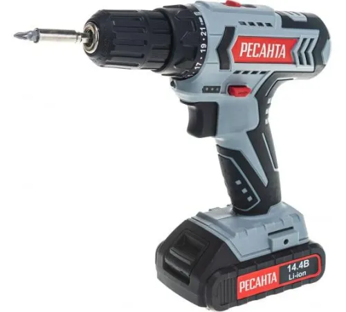 Дрель-шуруповерт аккумуляторная ДА-14-2ЛК Ресанта 75/14/4 фото 2
