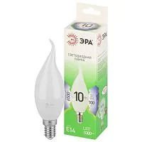 Лампа светодиодная GREEN LINE BXS-10W-865-E14 GL 10Вт свеча на ветру 6500К свет холод. E14 Эра Б0067134