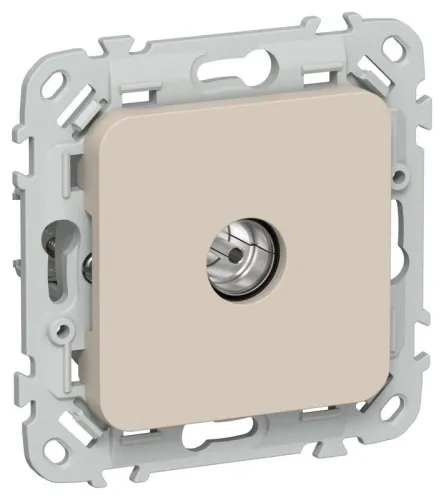 Розетка телевизионная оконечная СП FLITE РТВм-1-1-1-ФлЛ тип M экранир. механизм льняной IEK FI-A13-O-K88