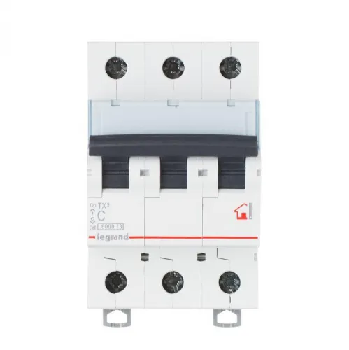 Выключатель автоматический модульный 3п C 40А 6кА TX3 6000 3мод. 400В Leg 404060