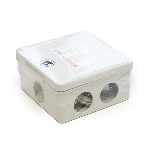 Коробка распределительная ОП 100х100х50мм безгалоген. (HF) для прямого монтажа сер. Промрукав 40-0302 фото 3