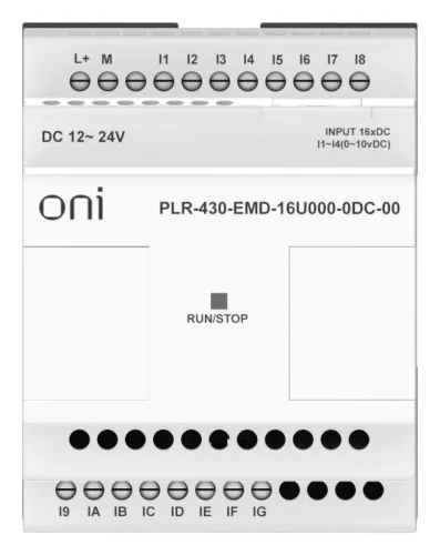 Модуль расширения входов выходов ПЛК 430 12 DI 4 UI (0-10В/DI) 24В DC ONI PLR-430-EMD-16U000-0DC-00 фото 8
