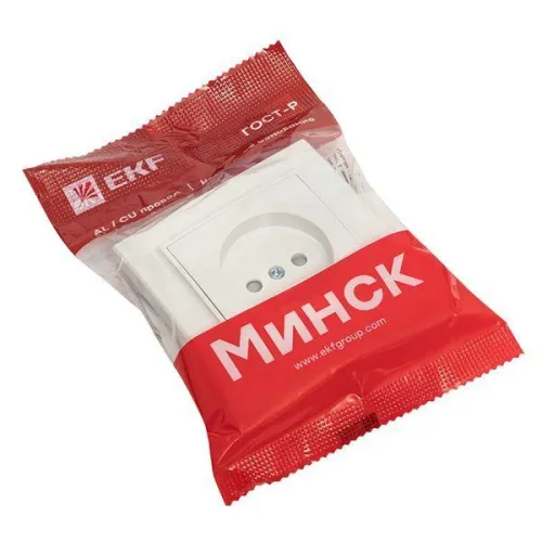 Розетка 1-м СП Минск 10А IP20 без заземл. защ. шторки бел. Basic EKF ERR10-022-100 фото 5