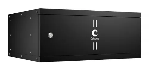 Шкаф телекоммуникационный настенный разборный LIGHT WSC-05D-4U55/45m-BK 19дюйм 4U дверь метал. черн. Cabeus 10186c