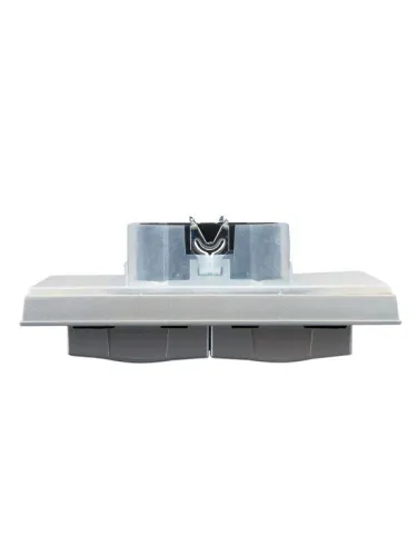 Розетка 2-м СП BRITE РСбш12-3-44-БрА 16А в сборе IP44 с крышкой алюм. IEK BR-R26-16-44-K47-F фото 7