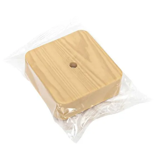 Коробка разветвительная КМР-030-030кг 75х75х26 с клеммником свет. дерево EKF plc-kmr-030-030kg-s фото 2