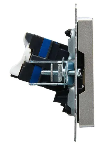 Розетка компьютерная двойн. СП RJ45 кат.6 BRITE РК11-2-БрА механизм алюм. IEK BR-K20-2-K47 фото 6