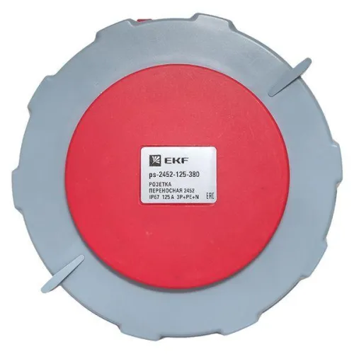 Розетка переносная 2452 3Р+РЕ+N 125А 380В IP67 PROxima EKF ps-2452-125-380 фото 7