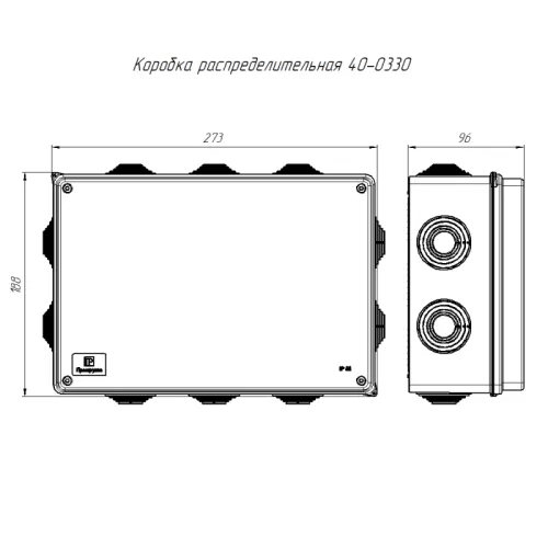 Коробка распределительная ОП безгалогенная (HF) 260х175х90 Промрукав 40-0330 фото 4
