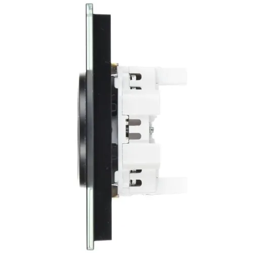 Розетка 2-м SKANDY 10А без заземл. без защ. шторок для плоской вилки SK-R03Bl черн. IEK SK-R20-10-K02 фото 5